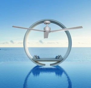 Ventilatore da soffitto VAM esterno DC giardino 132 cm alluminio ala metallo TELECOMANDO Wi-Fi - Foto 1 di 3