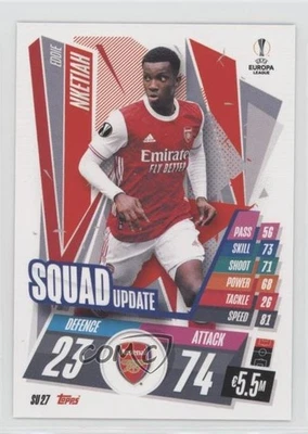 2020-21 Topps Match Attax UCL Extra Squad Update Eddie Nketiah #SU27 - Image 1 of 2