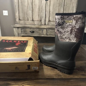 Redhead Bone Dry Waterproof Rubber Boots Thinsulate Steel Shank Men's 14 - Picture 1 of 5