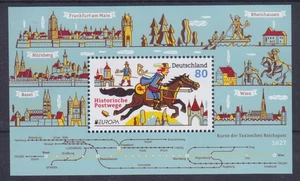 República Federal Bloque 86 ** Europa 2020, Rutas postales históricas, sin fijasellos - Imagen 1 de 1