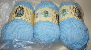 3 madejas, marca León, "Lana-Fácil", azul pastel, suave mezcla cálida hilo acrílico/lana - Imagen 1 de 3