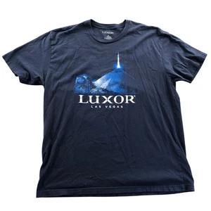 Luxor Las Vegas Mens T-Shirt XL Navy Blue Short Sleeve Classic Graphic Tee - Picture 1 of 7