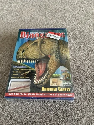 Dinosaur book, dig out fossil, poster and stickers NWT - Imagem 1 de 3