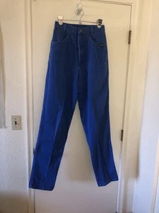 Jeans western vintage Rocky Mountain Rockies taglia 26x35 vita alta schiena nuda blu - Foto 1 di 6