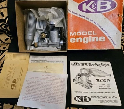 Винтажный K&B .61 R/C самолет двигатель No 6535 серии 72-НОВЫЙ-оригинальная коробка- - Изображение 1 из 4