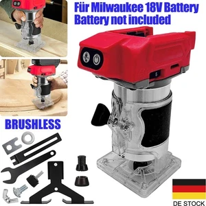 Für Milwaukee 18V Akku Oberfräse Kantenfräse Tischfräsmaschine Fräsmaschine Holz - Bild 1 von 15