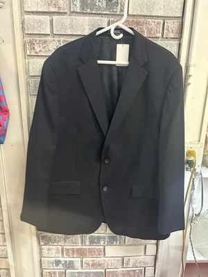 American Living Hombre Talla 46R Negro Blanco Pin Raya Foto 1 de 4