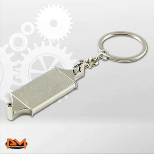 TURBO BOOST FMIC FRONT MOUNT INTERCOOLER STYLE CAR KEYCHAIN ALLOY KEYRING CHROME - Picture 1 of 3