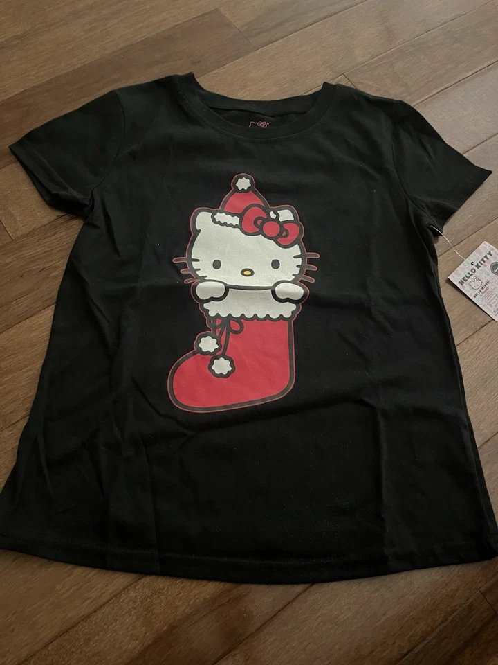 Camiseta Medias de Navidad Hello Kitty Niñas Talla 12 Sanrio Foto 1 de 1