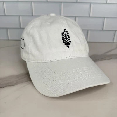 FP Movement Hat Cap Strap Back Womens One Size White Free People Leaf Dad Hat - Image 1 of 4