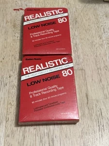 Radio Shack REALISTIC Low Noise 80 Min 8 Track Recording Tape New Sealed - Bild 1 von 4