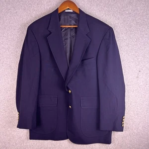Lands' End Blazer Sakko Herren 40 S Navy 100% Wolle Einreiher Belüftet Sport - Bild 1 von 17