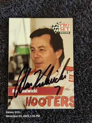 Tarjeta autografiada de Alan Kulwicki 1991 PRO SET firmada...  Foto 1 de 4