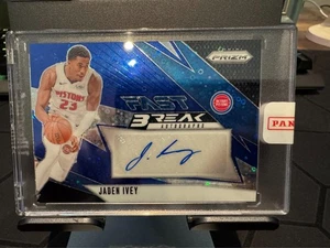2024-25 Panini Prizm JADEN IVEY Fast Break Autographs Blue /49 Pistons - Bild 1 von 2