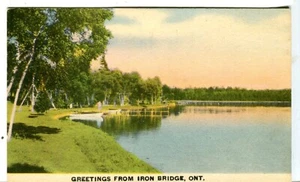 Canada Iron Bridge ON - Lake Shore old postcard - Picture 1 of 4