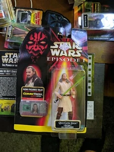 Star Wars QUI-GON JINN JEDI DUAL Phantom Menace TPM New On Card 1998 Hasbro - Picture 1 of 4