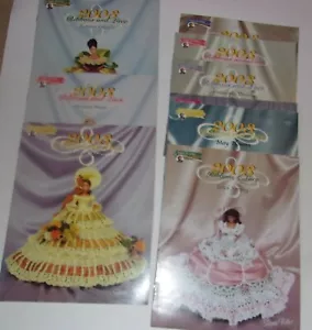 READ: Nine 2003 Annie Potter Present Ribbons and Lace Doll Crochet Patterns - Picture 1 of 10