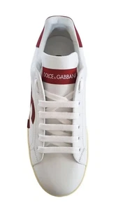 DOLCE & GABBANA shoes Portofino sneakers for men CS1772 white and red - Picture 1 of 6