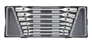 Force K5104/T5074/T5033 Hinged Swivel Flex Double Head Socket Saltus Wrench Set - Picture 1 of 8