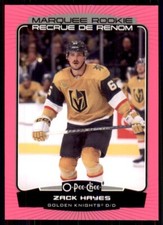2022-23 UD O-Pee-Chee OPC Marquee Rookies Base Neon Pink #592 Zack Hayes /75
