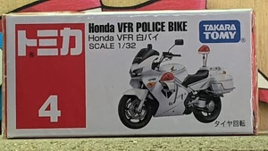 '05 TOMICA #4 HONDA VFR POLICE BIKE 1/32 SCALE NEW IN BOX USA STOCK!!! - Picture 1 of 3