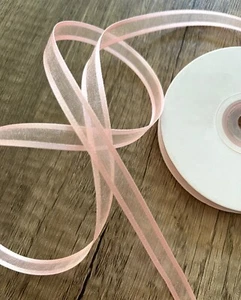 3/8" Organza Sheer with Satin Edge Ribbon Assorted Many Colors Spool 25 yd - Picture 1 of 24