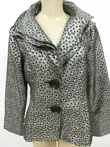 ARIS A SCHWARZ & GOLD METALLIC BLAZER JACKE GRÖSSE M - NEU MIT ETIKETT - Bild 1 von 11