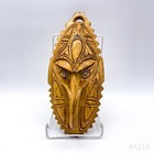 Afrikanische Maske Wandmaske aus Holz handgeschnitzt Handarbeit | 12x27cm