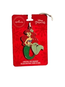 Hallmark Disney Princess ARIEL metallo piatto ornamento natalizio su carta 2020 NUOVO - Foto 1 di 1
