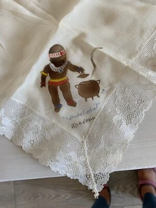 2 Vintage Lace And Silk Souveneir Handkerchiefs From Rhodesia - Picture 1 of 4
