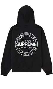 SUPREME NY IMMORTAL CIRCLE HOODED BLACK SWEATSHIRT SZ SMALL SS24 NEW - Bild 1 von 6