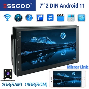 7" 2 DIN Android 12 Carplay Autoradio Bluetooth GPS NAVI WiFi RDS Rückfahrkamera - Picture 1 of 12