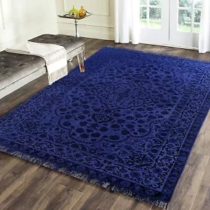 Designer Superfine Exclusive Chenille Yarn Velvet Carpet For Living Room 5 x 7ft - Picture 1 of 3
