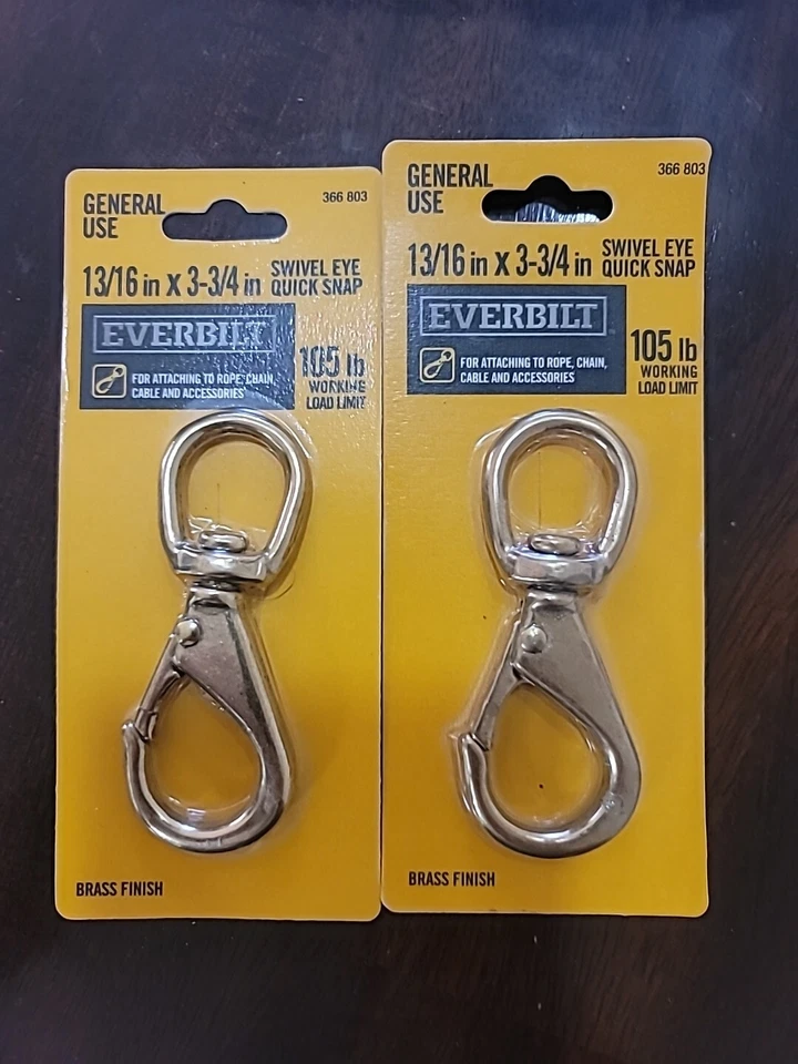 Everbilt Swivel Spring Snap Hook Solid Brass 13/16" -3/4" 366803