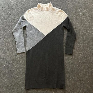 Vestido Suéter STITCHDROP Mujer Equilibrado Bloques de Color, XS, Crema/Gris/Negro - Imagen 1 de 4