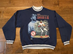 VTG Ozzie Smith St Louis Cardinals MLB Baseball 78-96 Stats Sweatshirt -Men's XL - Picture 1 of 5