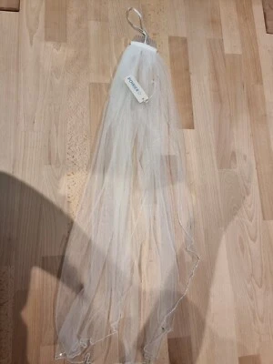 Schleier Kurz Ivory 70cm Brautschleier  Brautkleid  - Bild 1 von 2