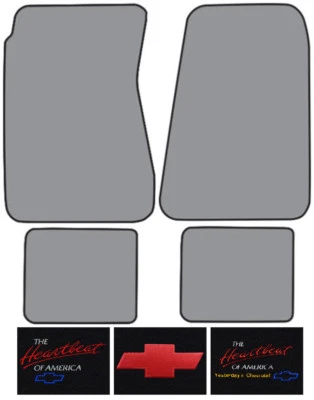 Tapete Chevrolet Chevelle Greenbrier 1970-1972 logotipo tapete 4 peças - Imagem 1 de 3