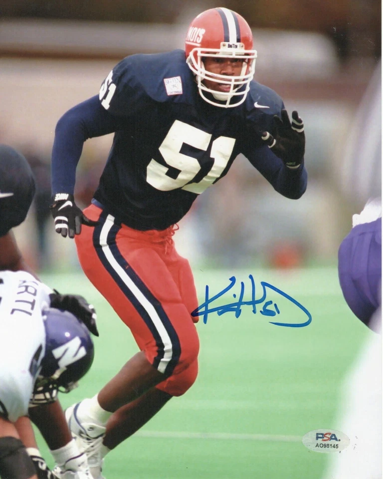KEVIN HARDY Signed Autographed Auto 8x10 Photo Illinois Fighting Illini PSA/DNA - Image 1 of 1