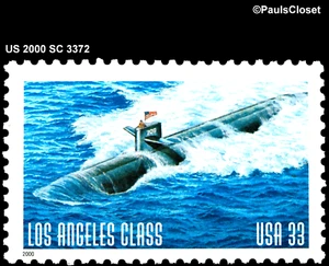 US 2000 SC 3372 LOS ANGELES CLASS FAST ATTACK SUBMARINE 33¢ MNH OG VF - Picture 1 of 2