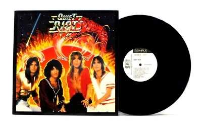 QUIET RIOT / SUPER CLEAN & RARE 1973 JAPAN orig. WHITE LABEL PROMO w/ inserts - Image 1 of 4