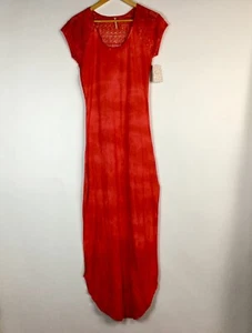 Free People Maxi Abito Pizzo Pizzo In Fragola Donna Taglia M Difetti Nuovo con etichette - Foto 1 di 23