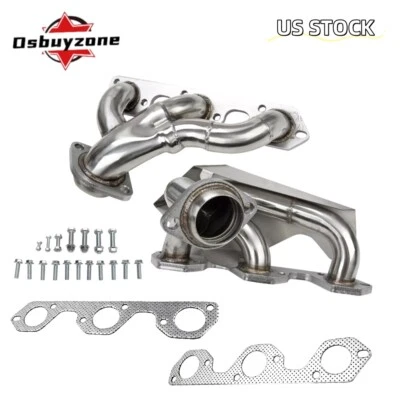 for 2007-2011 Jeep Wrangler JK 3.8 V6 Stainless Steel Manifold Headers w/Gaskets - Image 1 of 4