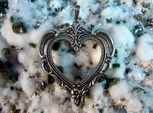 Towle 1976 Sterling Silver 925 Open Heart Pendant 13.4 gm., FREE SHIPPING - Picture 1 of 3