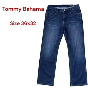 Pantalones de mezclilla Tommy Bahama estándar para hombre talla 36x32 azul elástico recto - Imagen 1 de 12