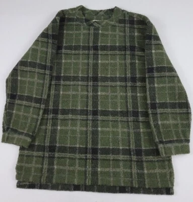 Sudadera De Colección Años 90 Orvis Deep Pile Polar Rara Exterior A Cuadros Hecha en EE. UU. De Colección Foto 1 de 4