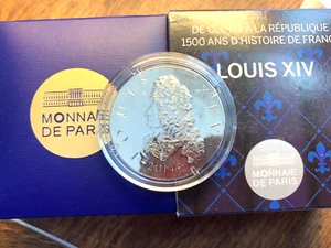 KING LOUIS 14 FRANC SILVER 10euros 2014 - Picture 1 of 4