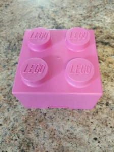 RARE PINK LEGO Storage Box Brick Vintage 1985  - Picture 1 of 8