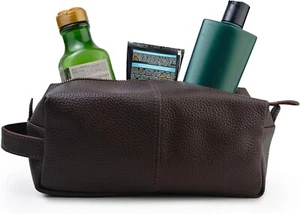 Leatherax Leder Kulturbeutel Herren - Wasserdicht Dopp Kit Rasur Reise Organisieren - Bild 1 von 9