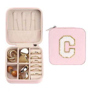 Unique Bargains Women Teen Girl Gifts Small Portable PU Leather Pink Jewelry Cas - Picture 1 of 8